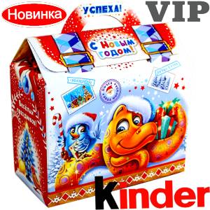 Сладкий подарок на Новый Год в жестяной упаковке весом 1200 грамм по цене 1762 руб в Судогде