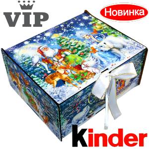 Сладкий подарок на Новый Год в картонной упаковке весом 1200 грамм по цене 2223 руб в Судогде