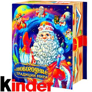 Детский новогодний подарок в картонной упаковке весом 850 грамм по цене 1330 руб в Судогде