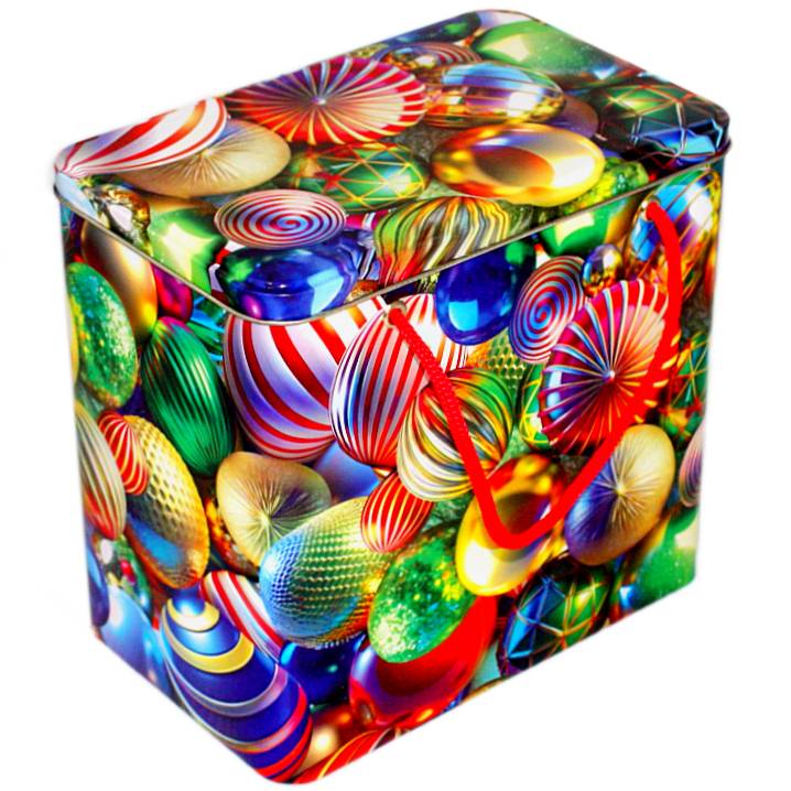 Детский подарок на Новый Год в жестяной упаковке весом 1550 грамм